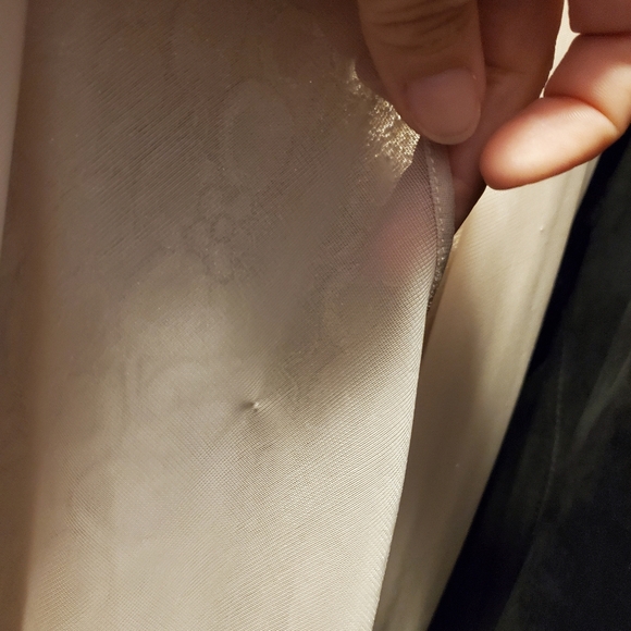 R&M Richards Champagne Lace Jacket‎ Dress with Pearl Neck Trim Plus SZ:16 - Picture 11 of 11